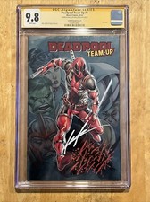 Deadpool Team up 1 Liefeld Variant Cover B Foil Signed With Sketch comic cover