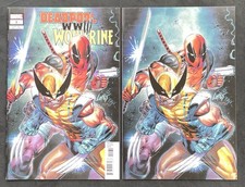 Deadpool Wolverine WWIII #1 and Incentive 2nd print Liefeld virgin variant cover comic cover