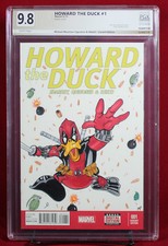 DEADPOOL HOWARD THE DUCK PGX 9.8 /MT Near Sketch Cover by MICHAEL MUNSHAW comic cover