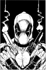 WOLVERINE #33 BLACK & WHITE VIRGIN SKETCH SDCC VARIANT SCOTT WILLIAMS DEADPOOL comic cover