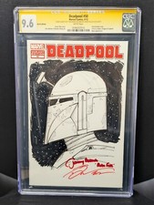 Deadpool #50 Sig Series Sketch Variant Signed Bulloch Hodges comic cover