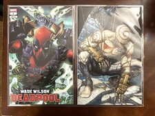 Amazing Spiderman Venom Death Spiral #1 Virgin & Wade Wilson Deadpool #1 Bundle comic cover