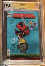 Deadpool #3 2024 CGC SS 9.8 Signed and Sketched 1 of 1 Matthew Waite 8-Bit comic cover