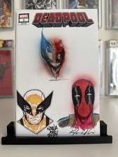 Deadpool #1 Blank Sketch 3x Remarqued & Signed 1/1 Books comic cover