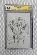 Marvel/DC: Deadpool/Batman #1 Sketch Edition Signed Peach Momoko W/COA comic cover