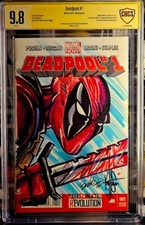 DEADPOOL 1 Blank Variant Buz Hasson + Ken Haeser Sketch not CGC comic cover